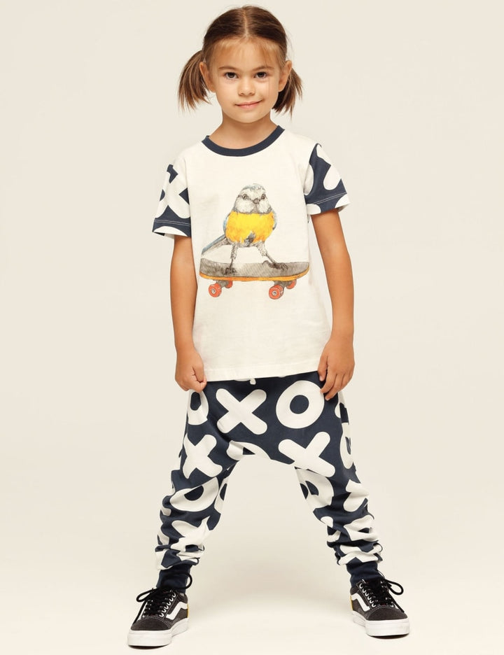 Organic Jersey Joggers - Navy White XOXO