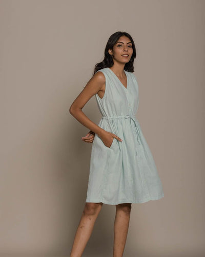 Pina Colada Season Dress - Sage Mint