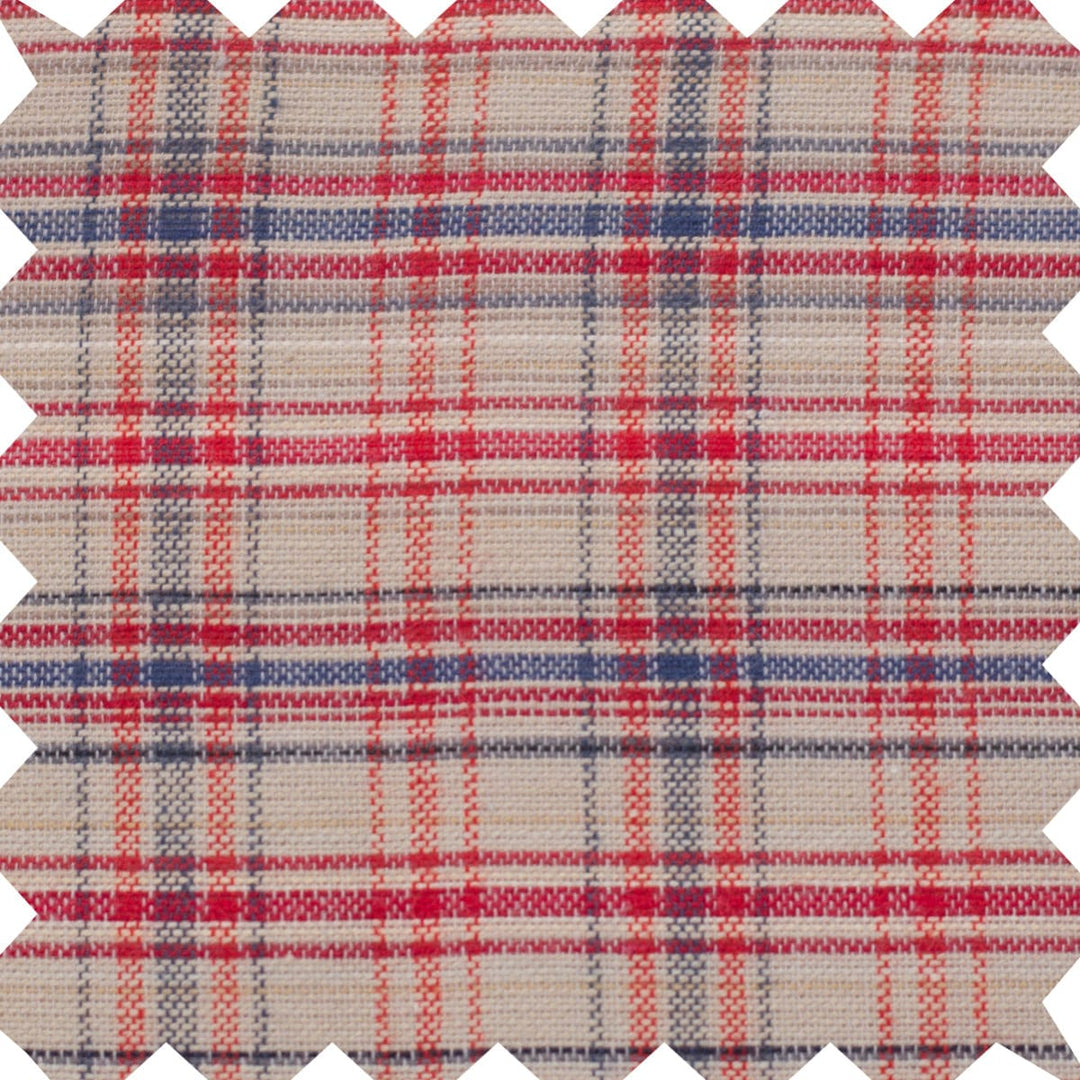 Girls' Ruffle Collar Long Sleeve Dress - Red And Blue Check