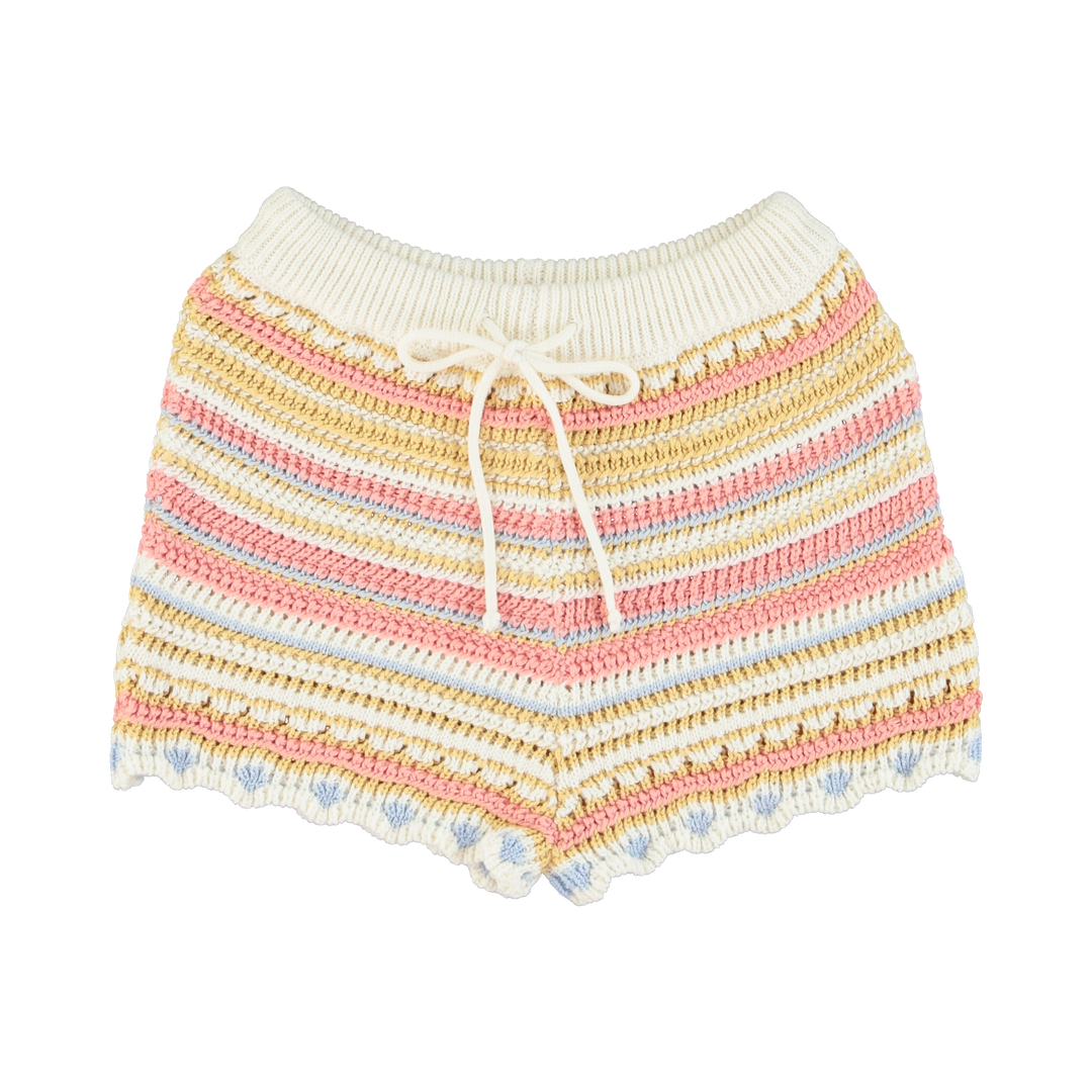 Paloma Shorts - Pink Crochet