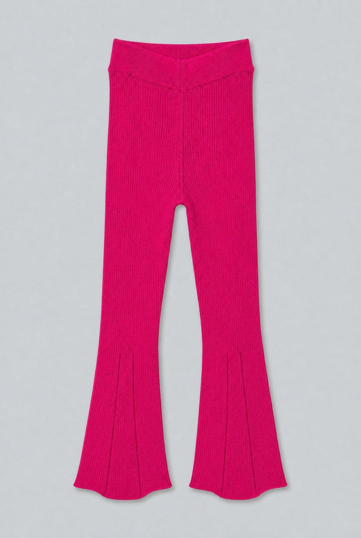 Flare Sweater Pants - Hot Pink
