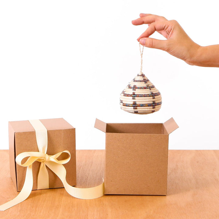 Patterned Multicolor Metallic Bulb Ornament