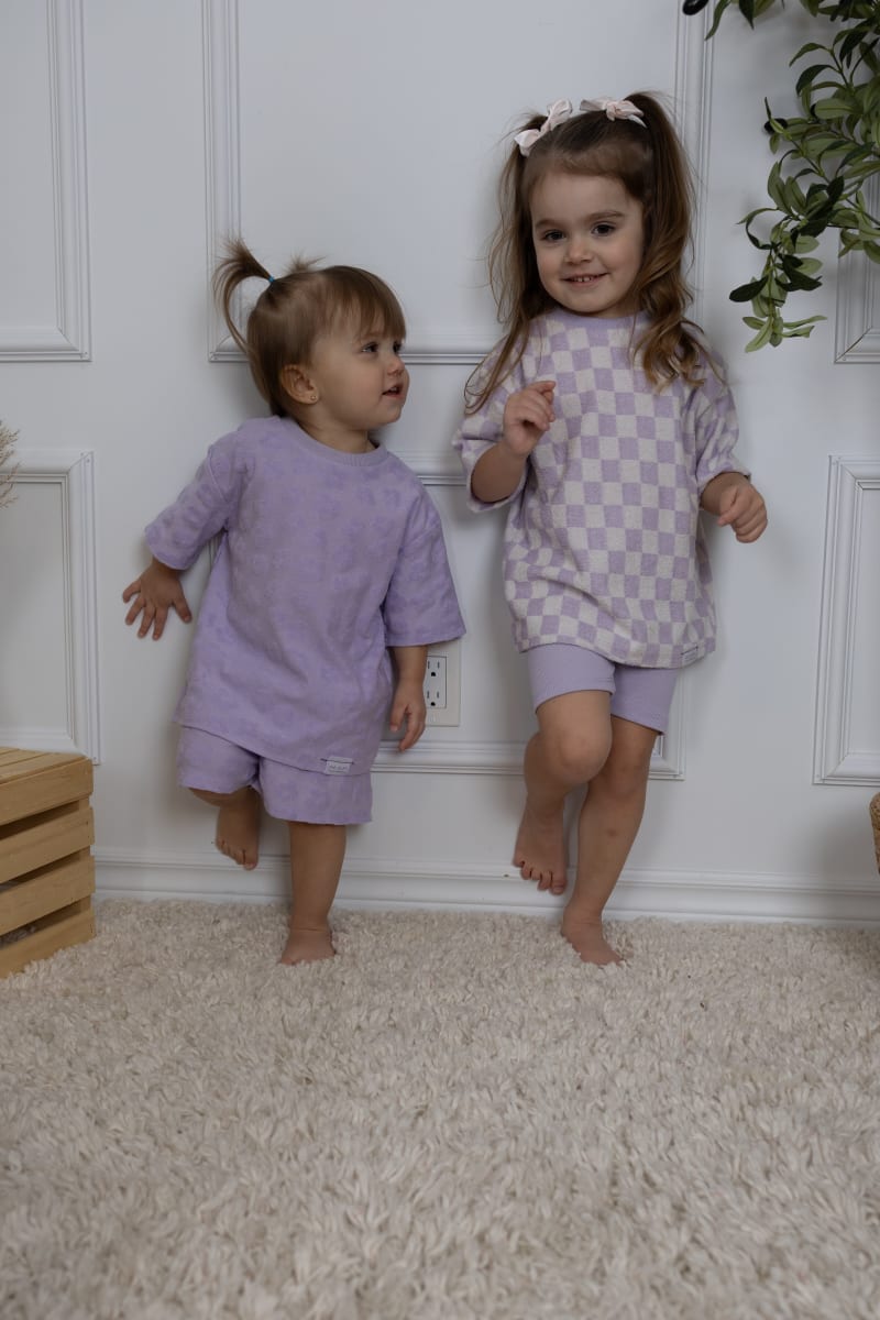 Oversize T-Shirt - Lavender Macaron Flowers