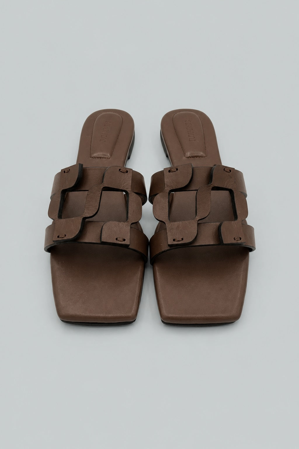 Monogram Flat Sandals - Mocha