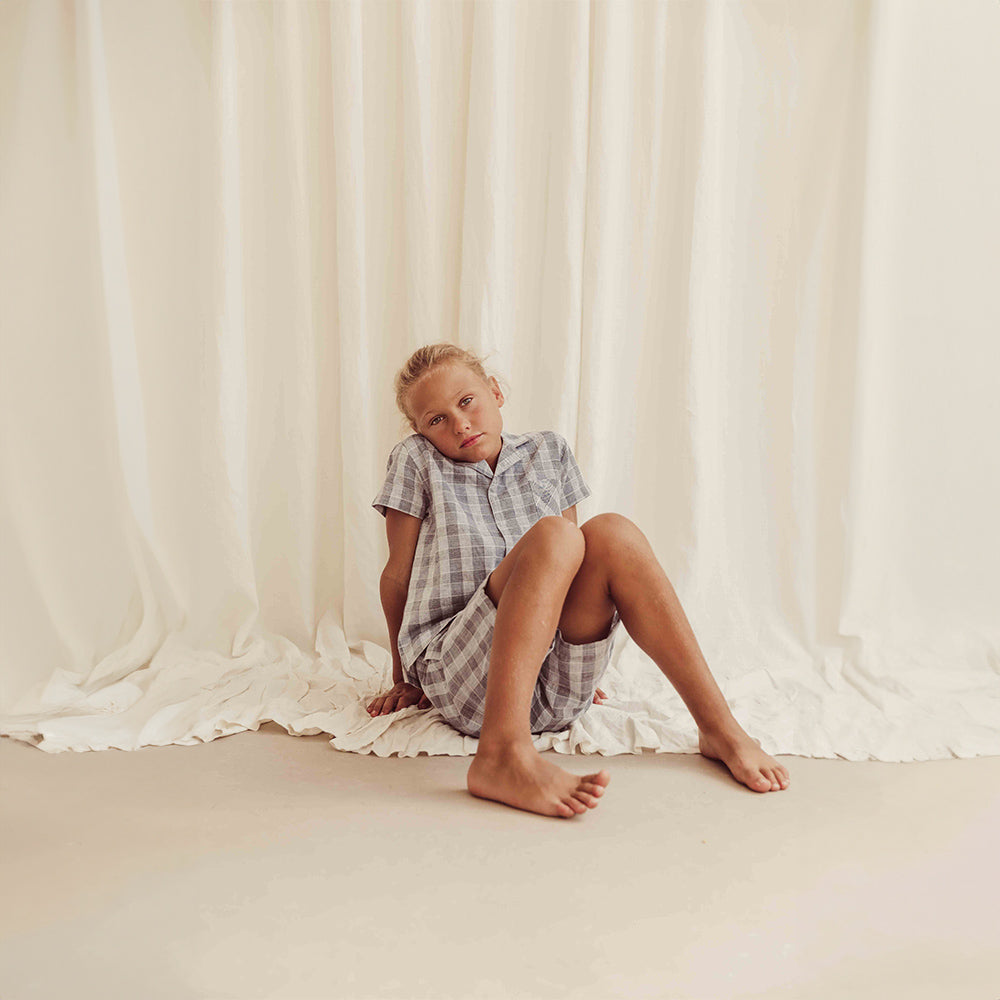 Okko & Nelio Set - Check Blue