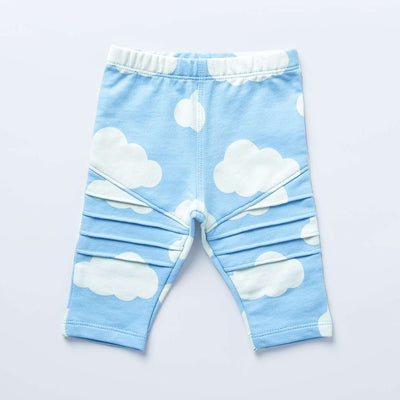 Cozy Moto Leggings - White Dream Clouds