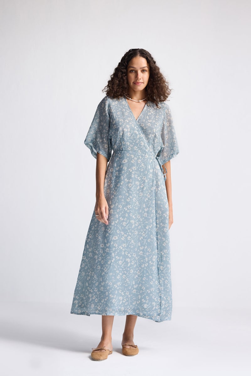 Maxi Wrap Dress - Floral Poetry