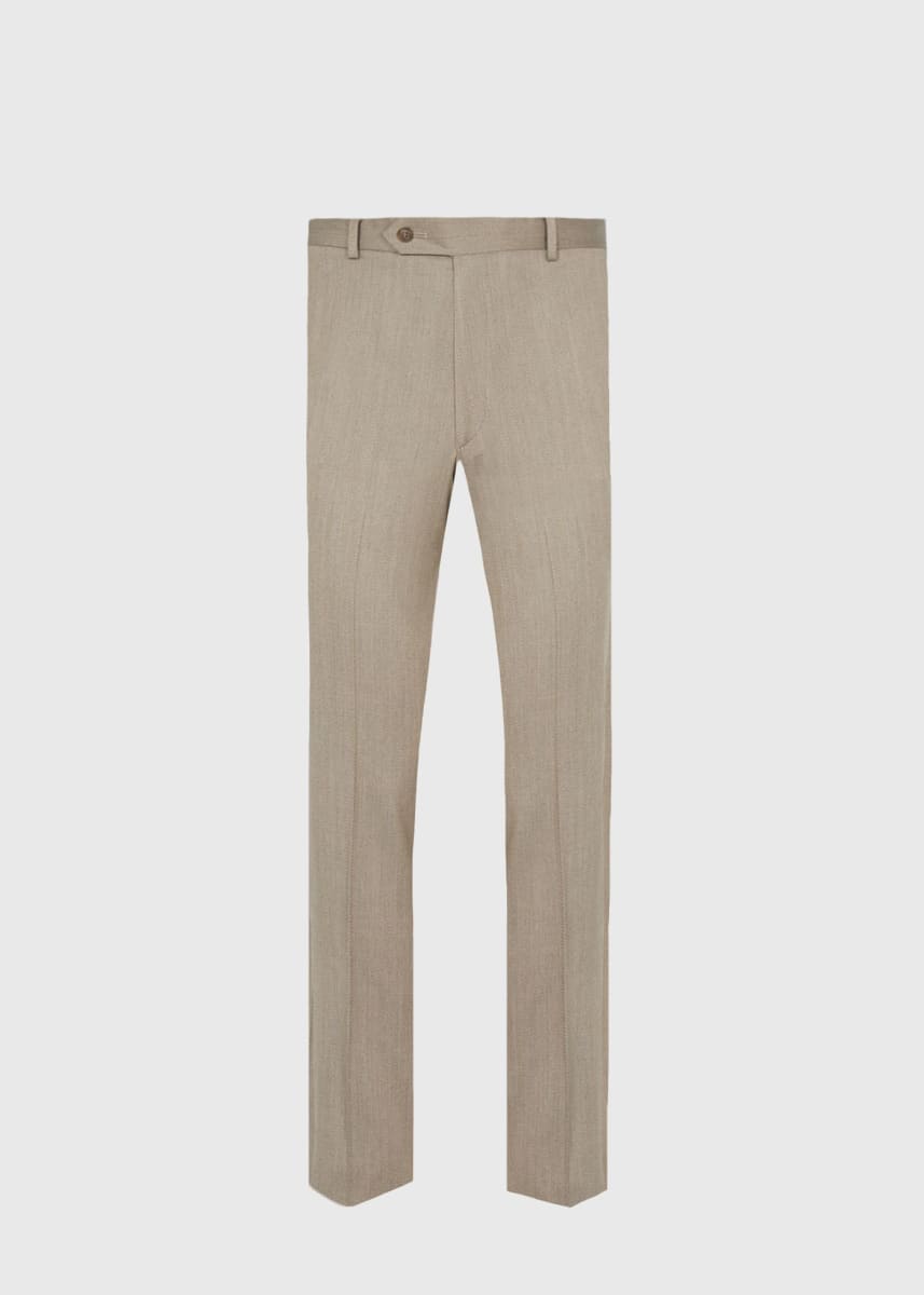 Wool Twill James Dress Trouser - Tan