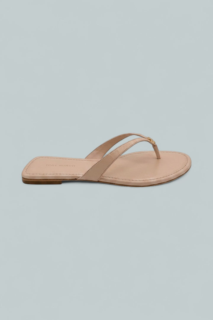 Women's Capri Leather Flip Flop Sandals - Shell Pink