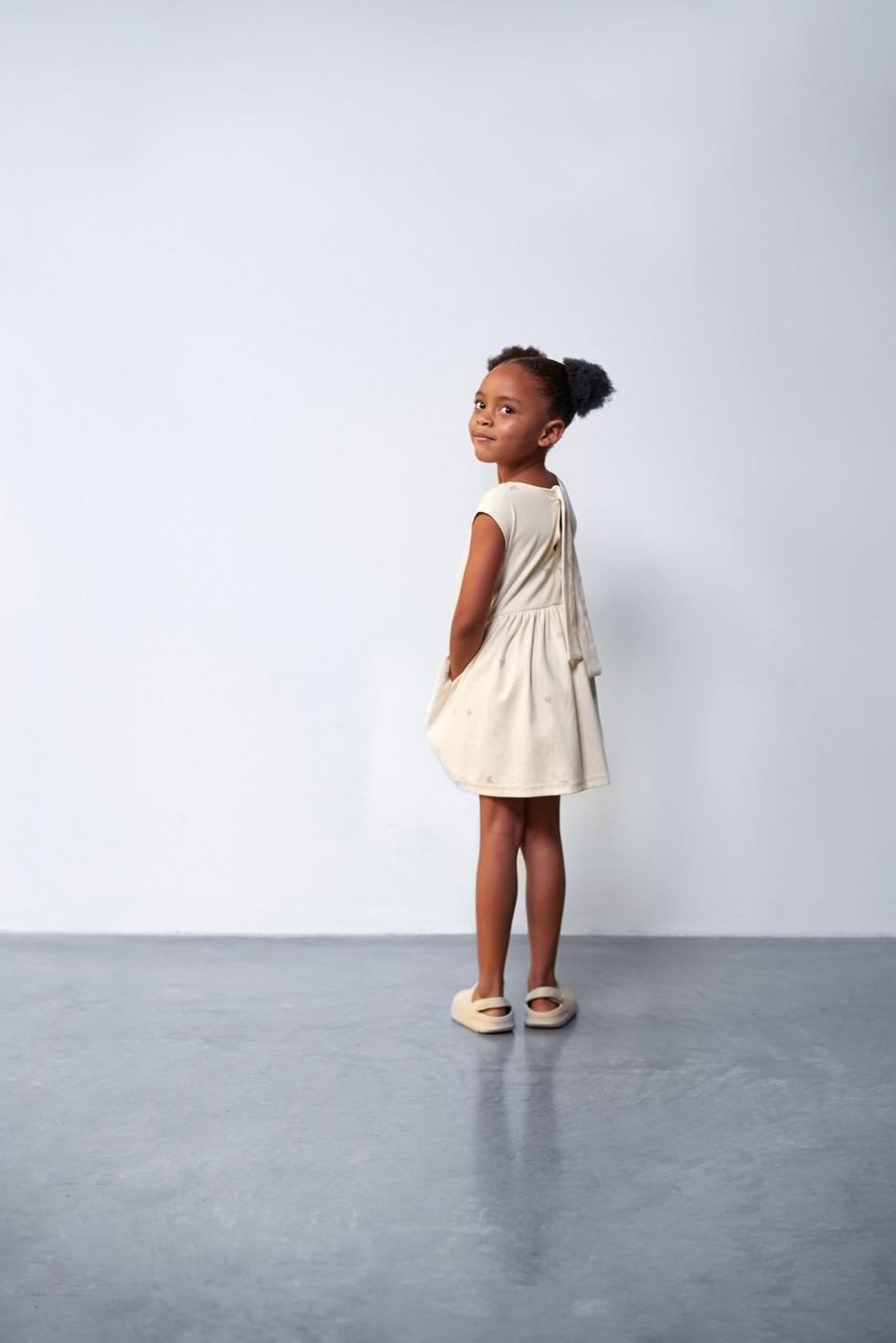 Fit & Flare Jersey Dress - Cream