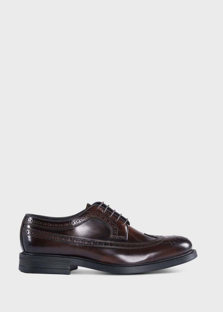 Maxwell Wingtip Lace Ups - Cognac
