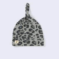 Top Knot Cap - Black Leopard