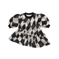 Baby Terry and Organza Dress - Black