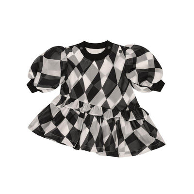 Baby Terry and Organza Dress - Black