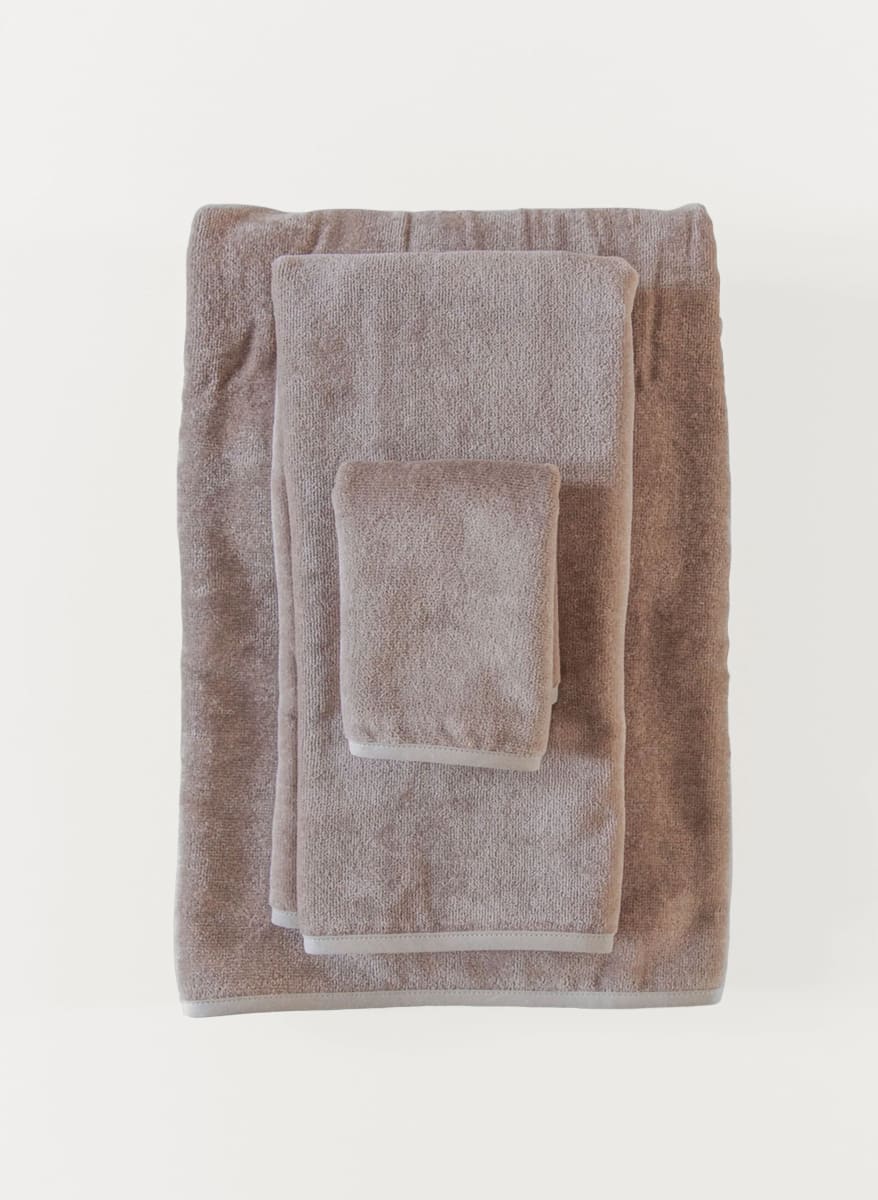 French Terry Bath Towel Collection - White Sand