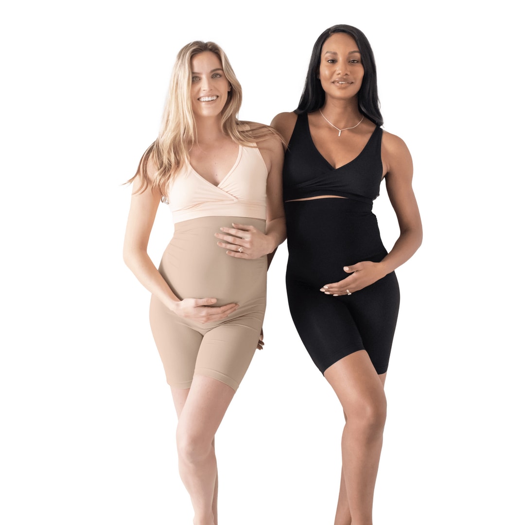 Seamless Bamboo Maternity No Rub Short - Black