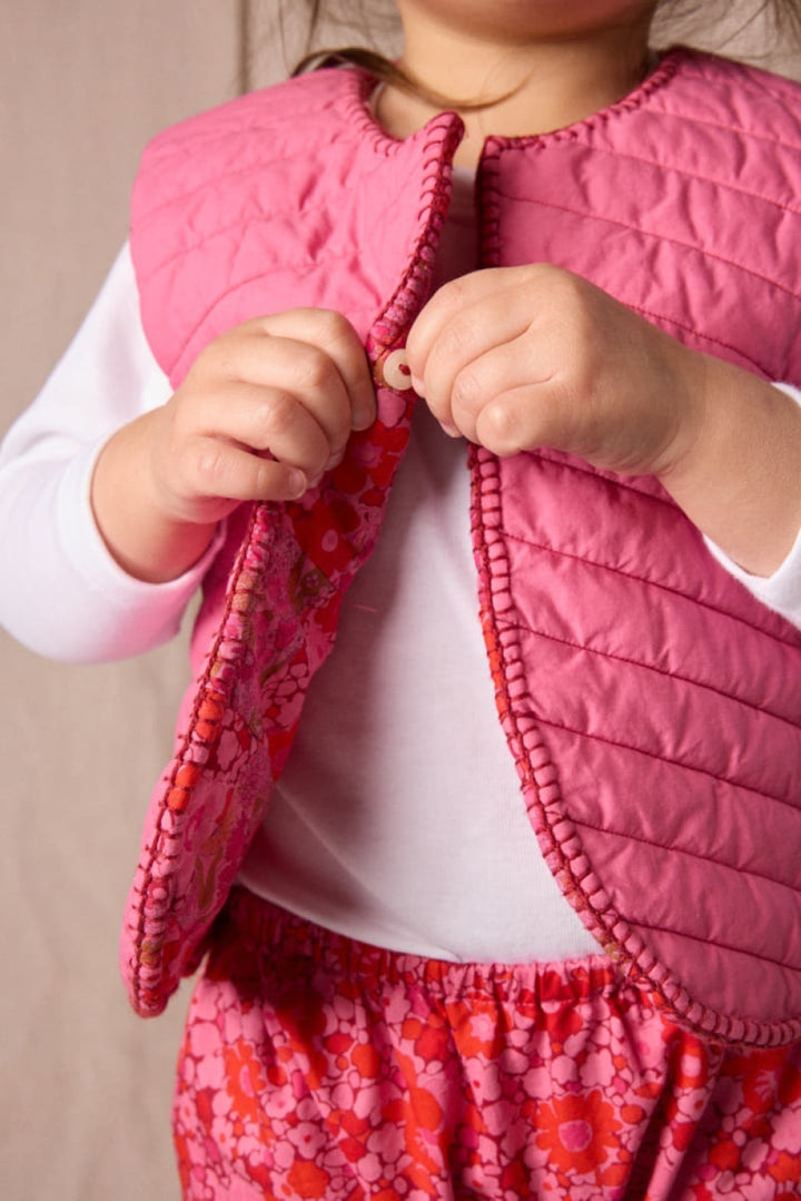Pablo Reversible Vest - Sorbet Pink - Vest