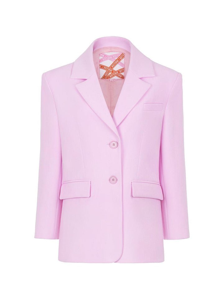 Padded Double Breasted Jacket - Pink - Blazer