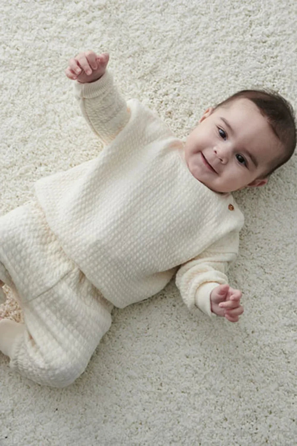 Padding baby pants - Ivory - joggers - baby
