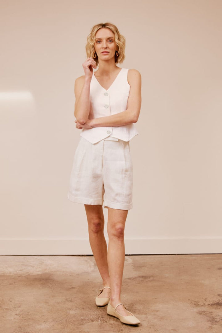 Palm Beach Short - White - Shorts
