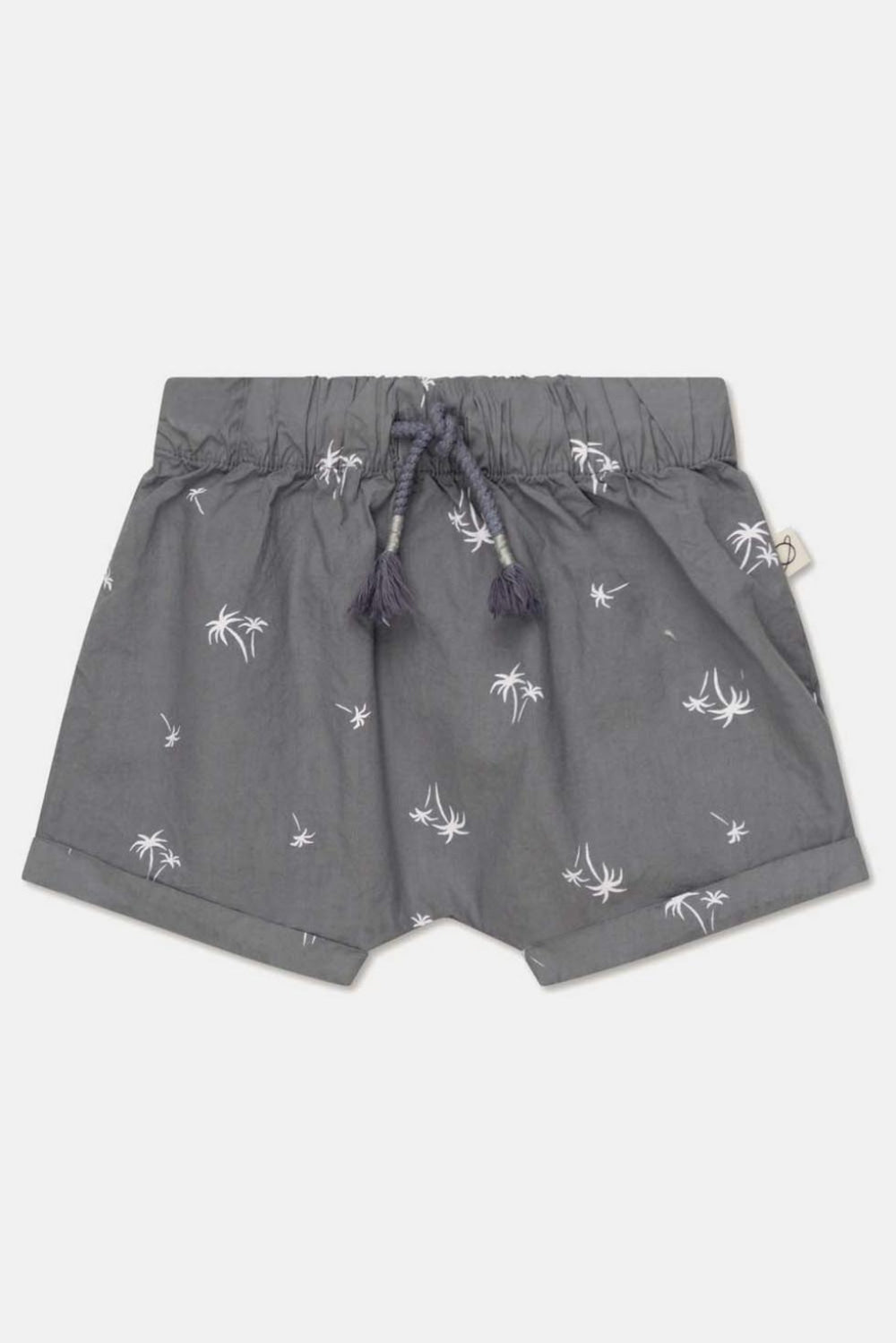 Palm-print baby shorts - Dark grey - 6M - Shorts