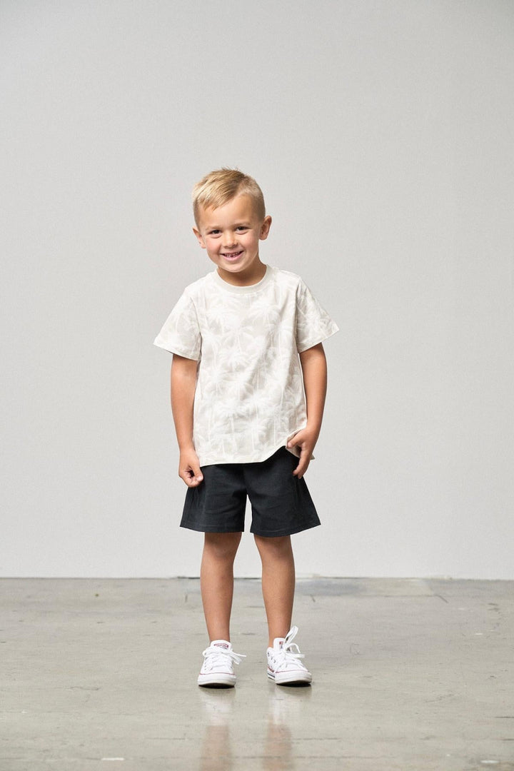 Palm Print Tee - Frost - T-shirt
