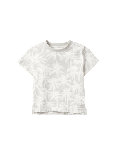 Palm Print Tee - Frost - T-shirt