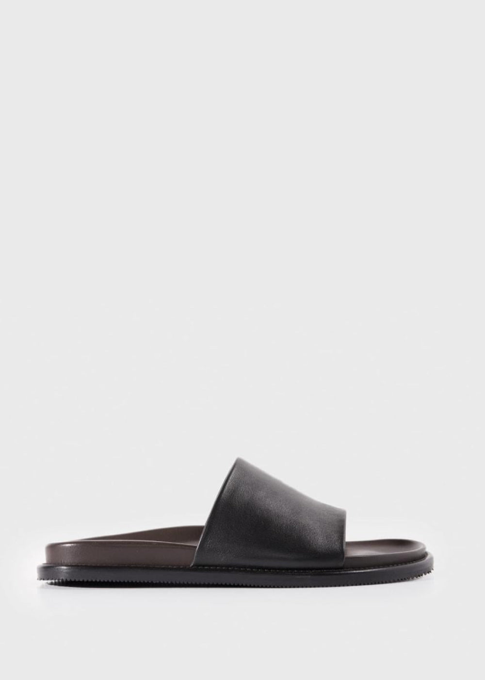 Palma Leather Slide - Black - Sandal