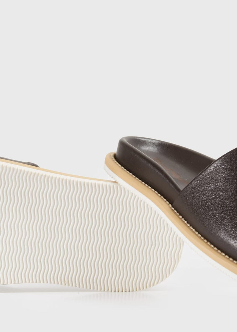 Palma Leather Slide - Dark Brown - 9 - Sandal