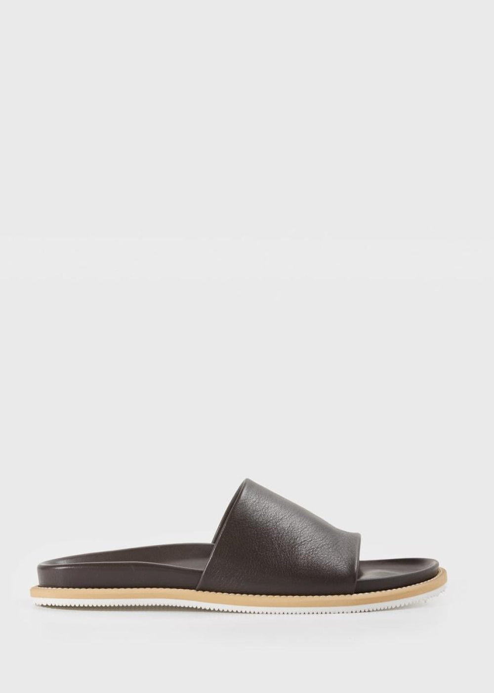 Palma Leather Slide - Dark Brown - 9 - Sandal