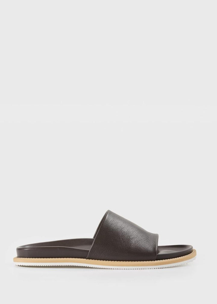 Palma Leather Slide - Dark Brown - 9 - Sandal