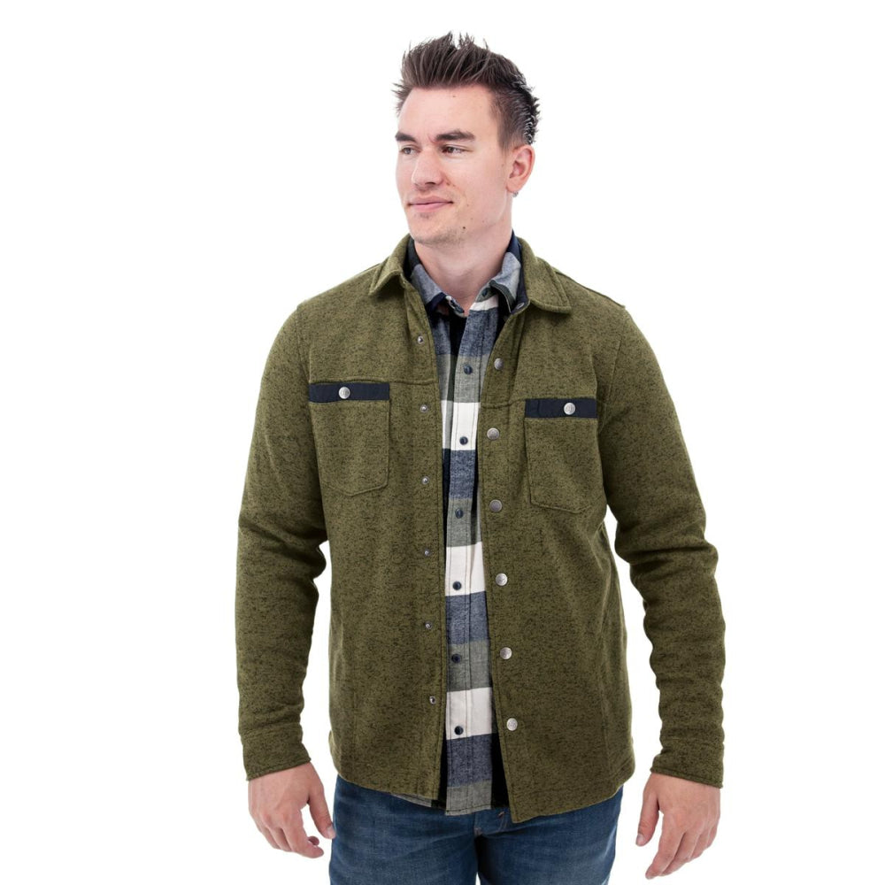 Palmer Fleece Shirt-Jac - Olive - Button Down Shirt