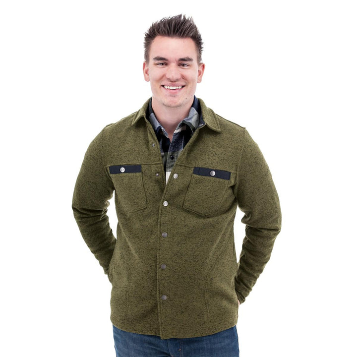 Palmer Fleece Shirt-Jac - Olive - Button Down Shirt