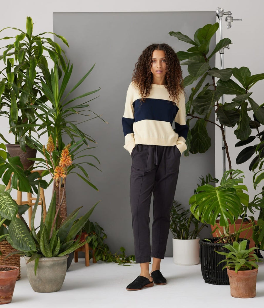 Palmer Sweater - Sun Fade/Dark Blue - Sweater