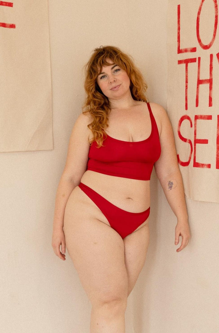 Palmer Thong - Scarlet - FINAL SALE - 2X - Underwear