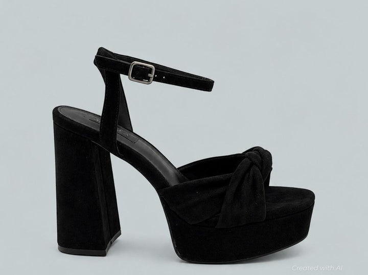 Pasha Sandals - Black Suede - US W 9 - Sandals
