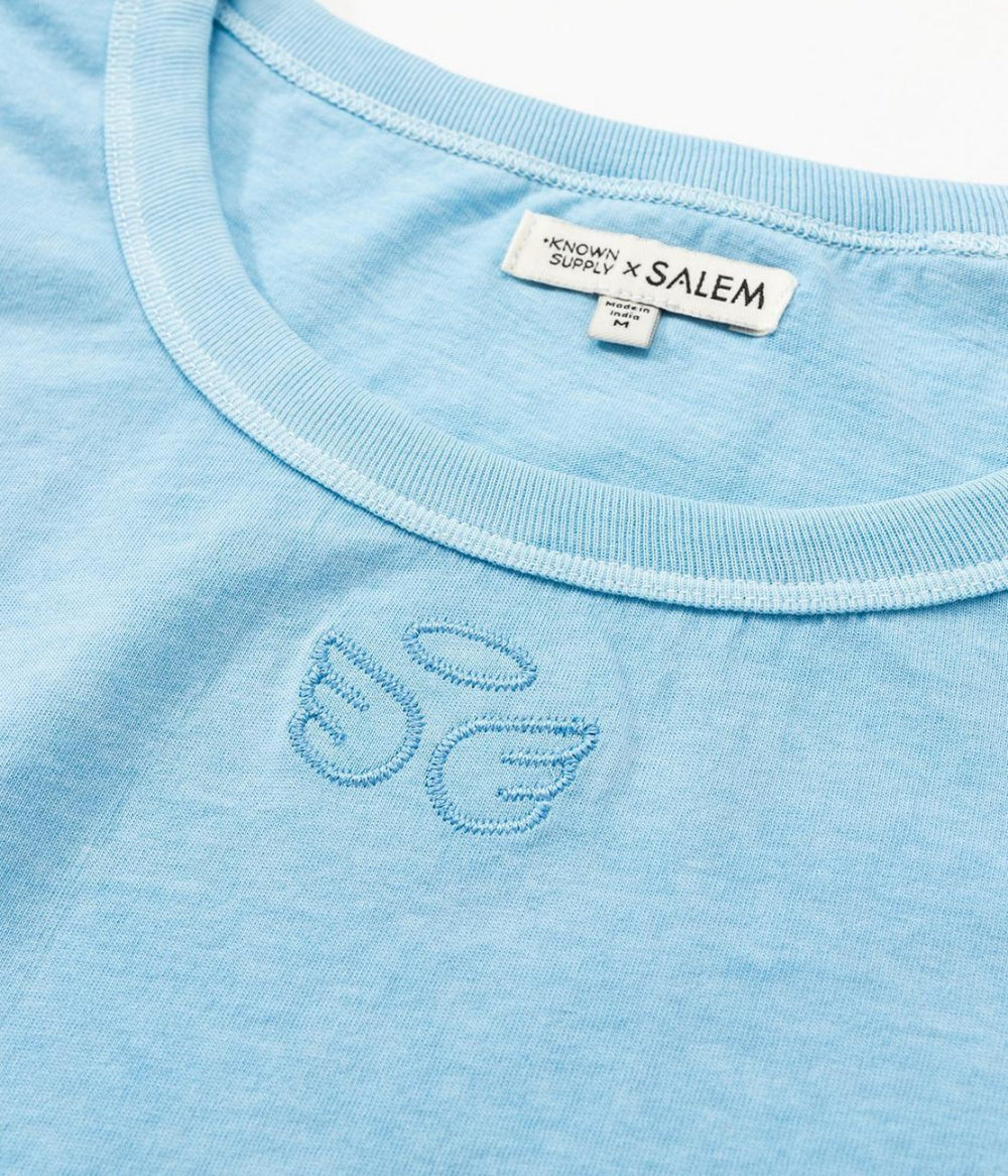 Pastel Cropped Tee - Blue - T-shirt