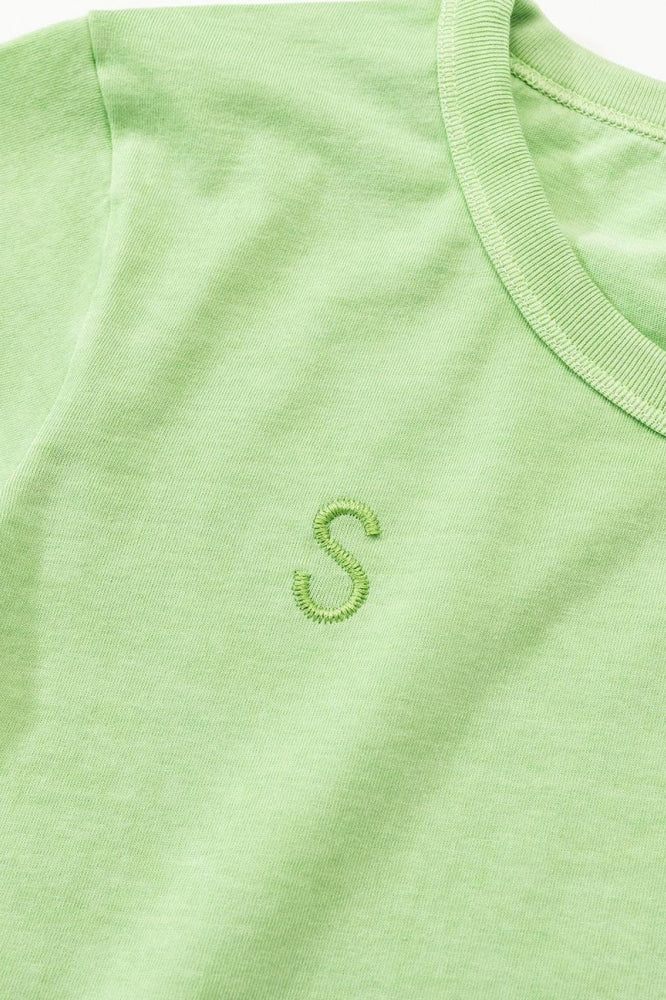 Pastel Cropped Tee - Green - T-shirt