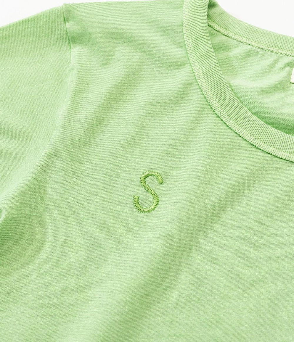 Pastel Cropped Tee - Green - T-shirt