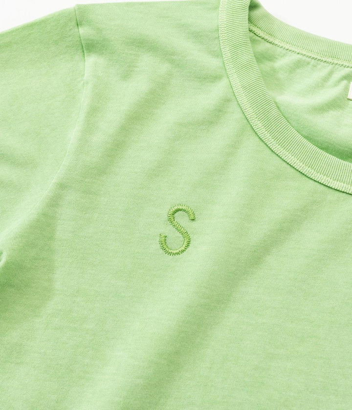 Pastel Cropped Tee - Green - T-shirt