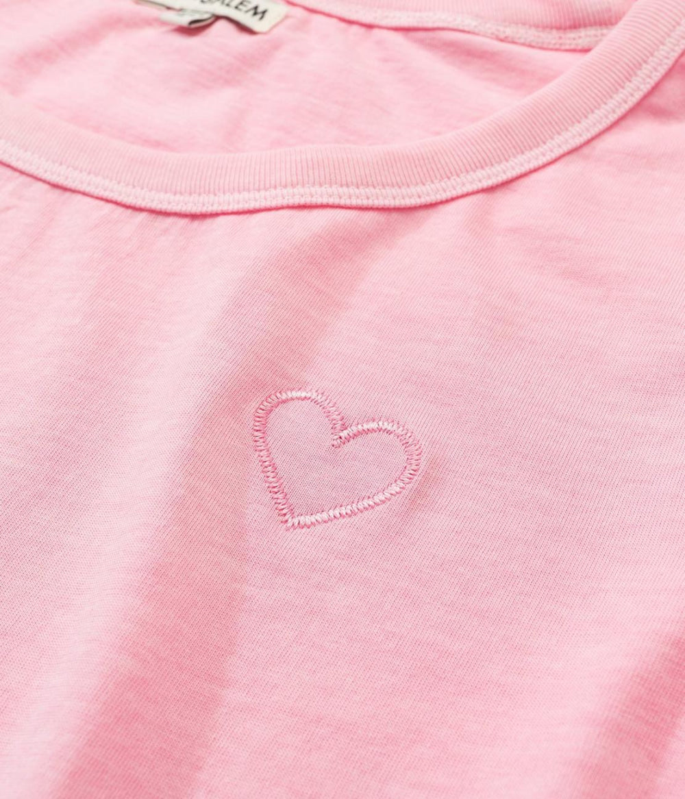 Pastel Cropped Tee - Pink - T-shirt