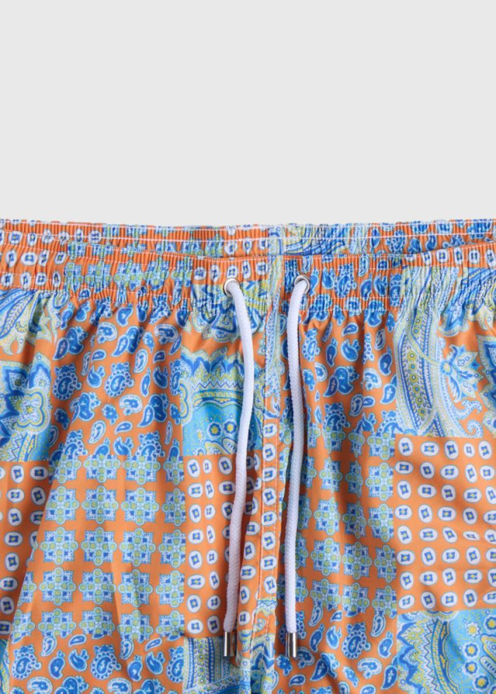 Patchwork Print Swim Trunk - Orange - Swim Trunk