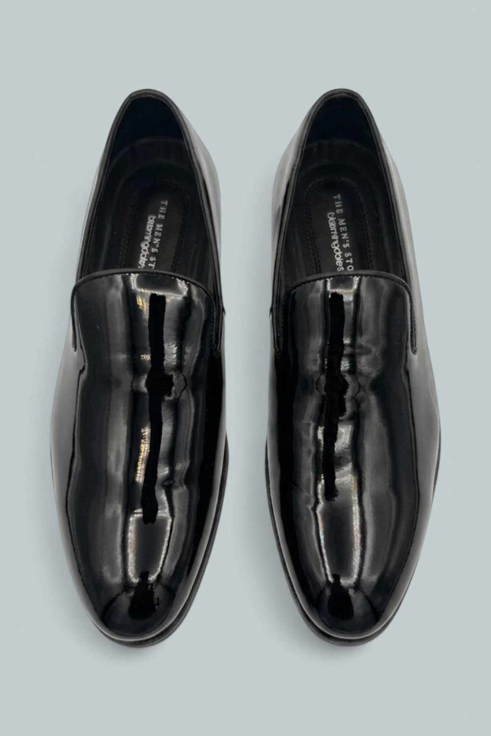Patent Leather Slip On Dress Shoes - Black Pate - Loafers
