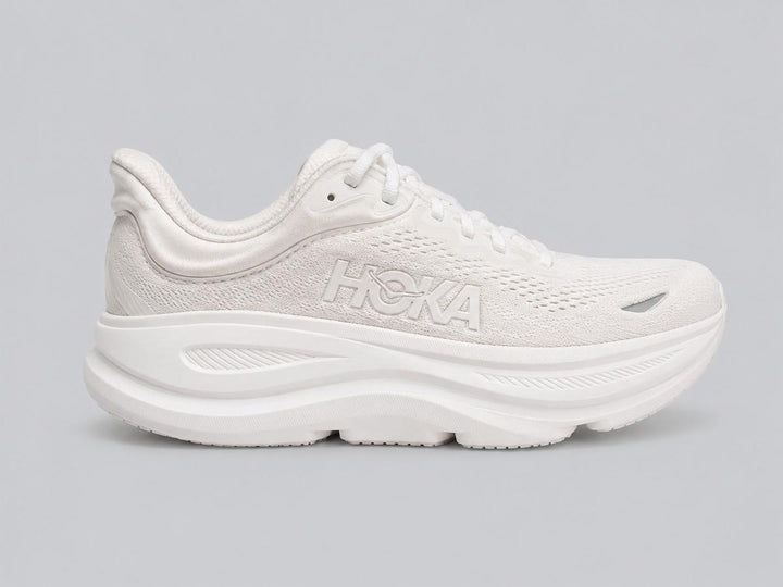 Women's HOKA Bondi 9 Running Shoes - White/White