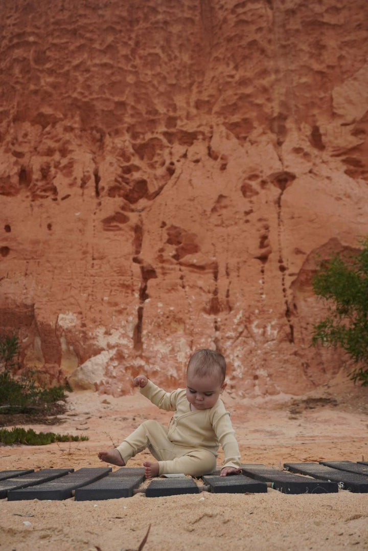 Organic Pima Cotton Baby Leggings - Light Yellow