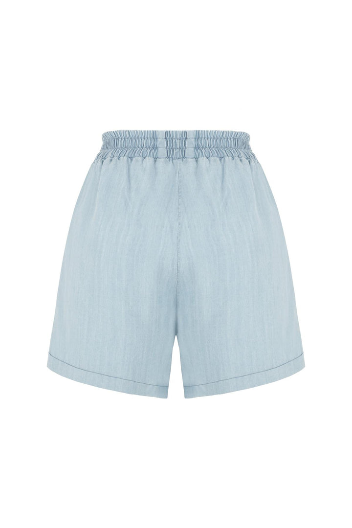 Cargo Pocket Mini Shorts - Light Blue