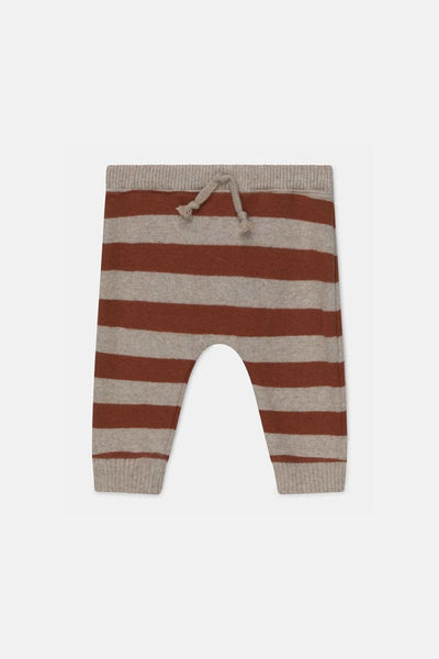Stripe Knit Baby Pants - Beige/Brown