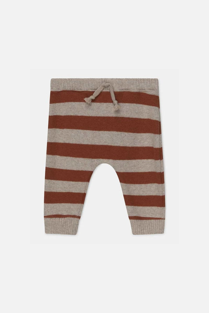Stripe Knit Baby Pants - Beige/Brown