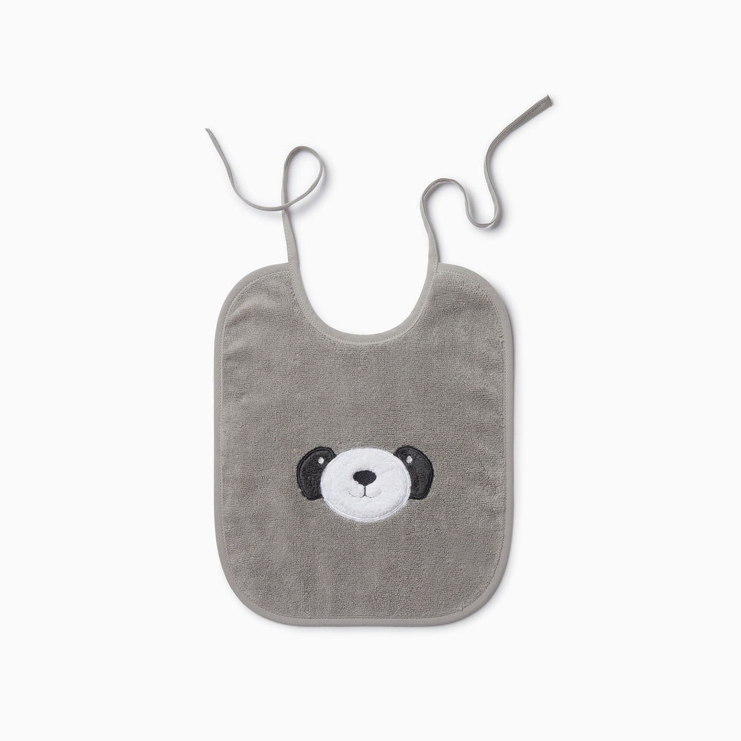 Animal Towel Bib - Grey