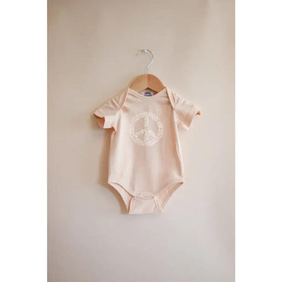 Peace Floral Organic Cotton Baby Bodysuit - Sunkiss - Bodysuit